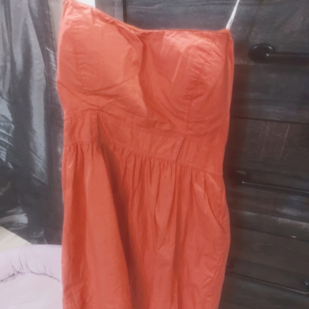 Chic peach Strapless Dress